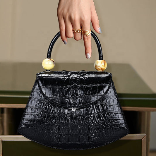 Luxury Don John Crocodile Bags women's handbag with textured crocodile leather and elegant design.