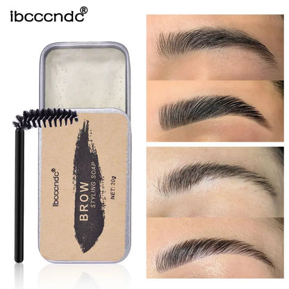 Blushimmer Brow Styling Soap Kit with waterproof long-lasting lamination gel, featuring brow brush and styling tools.