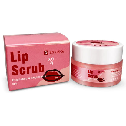 Blushimmer Envisha Sugar Lip Scrub Cream with organic mint, exfoliating and moisturizing for smooth, nourished lips.