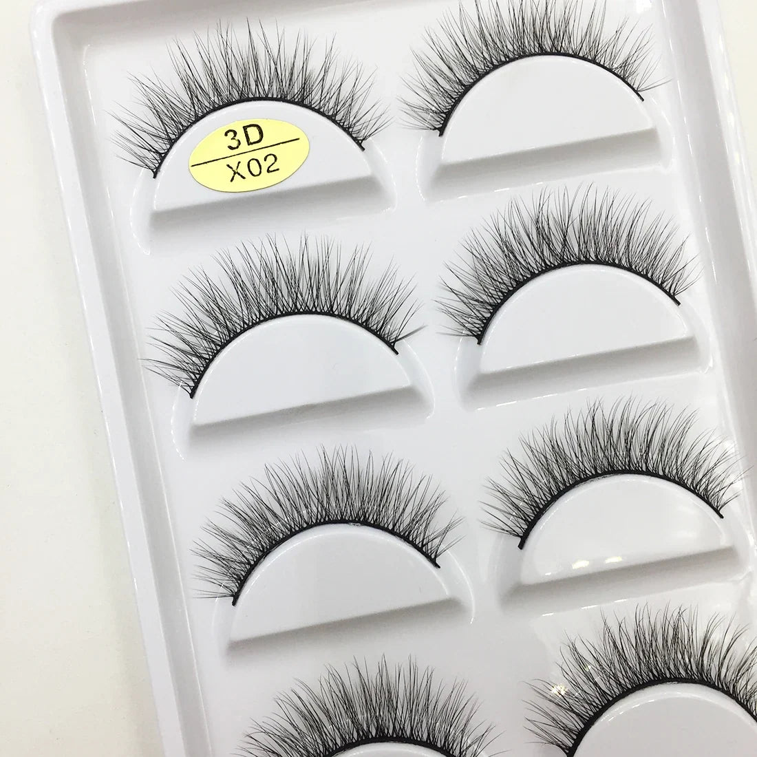 Set of 5 pairs of Blushimmer 3D Mink False Eyelashes, natural, voluminous makeup lashes for beauty and eye enhancement.