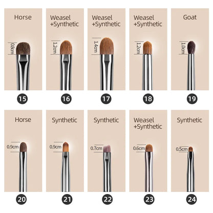 OVW Natural Goat Hair Eyeshadow Professional Makeup Brushes Crease Blending Shader kist dlya teney brovey brochas maquillaje 1pc