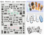 Black Gothic Nail Art Stickers featuring Old English font from Blushimmer, perfect for decorative nail letter designs.