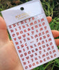 Black Old English font nail art stickers featuring alphabet letter transfers for gothic and gothic-inspired nail decoration by Blushimmer.