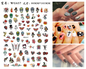 Nail Sticker Snake  Dragon Butterfly Black Multicolor Decals Nail Art Tattoo Slider Water Transfer Letter Nails Art Decoration