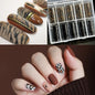 Blushimmer leopard print nail foils with snake skin design, decorative transfer paper for amber and animal nail art manicure set