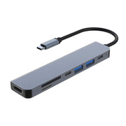 2026 Hot Selling USB3.0 Aluminum Alloy USB Car Hub Expansion Dock Sliver Product Industrial New Design Usb Por Hub for Laptop PC