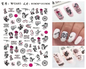 Nail Sticker Snake  Dragon Butterfly Black Multicolor Decals Nail Art Tattoo Slider Water Transfer Letter Nails Art Decoration
