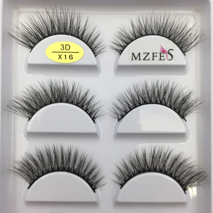 Set of 5 pairs of natural 3D mink false eyelashes by Blushimmer, perfect for makeup and beauty enhancement.