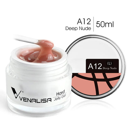 Blushimmer 50ml TPO Free Jelly Nail Extension Gel in clear natural color with UV soak-off builder gel for French nail extensions