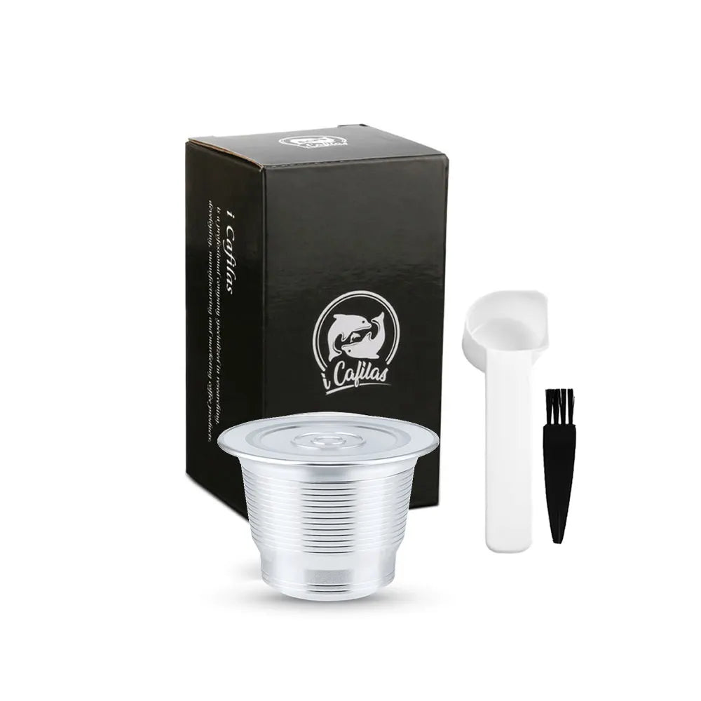 New icafilas for Nespresso Coffee Capsule Reusable Espresso Steel Coffee Pod Filters for Mini C30 D30 & Pixie Coffee Maker