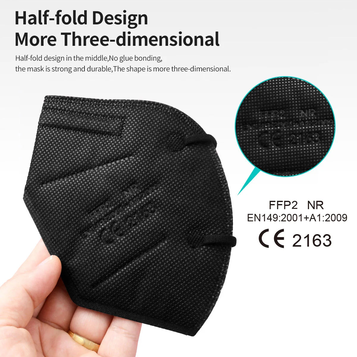 FFP2 Masks CE Approved KN95 mascarillas fpp2 5-layer Security Protection Mask Adult Face masque Color ffp2 NR Fast Free Shipping
