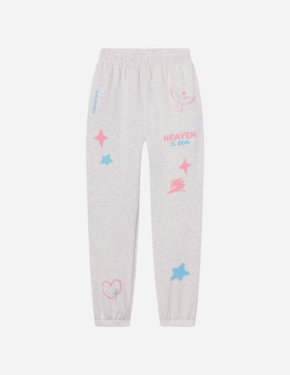 Unisex sweatpant from Elevated Faith with "Heaven Is Real" print, casual fit, soft fabric, and comfortable style.