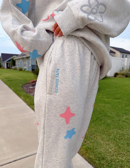 Unisex Heaven Is Real sweatpant by Elevated Faith, soft fabric with printed design, casual fit, and adjustable drawstring waistband.