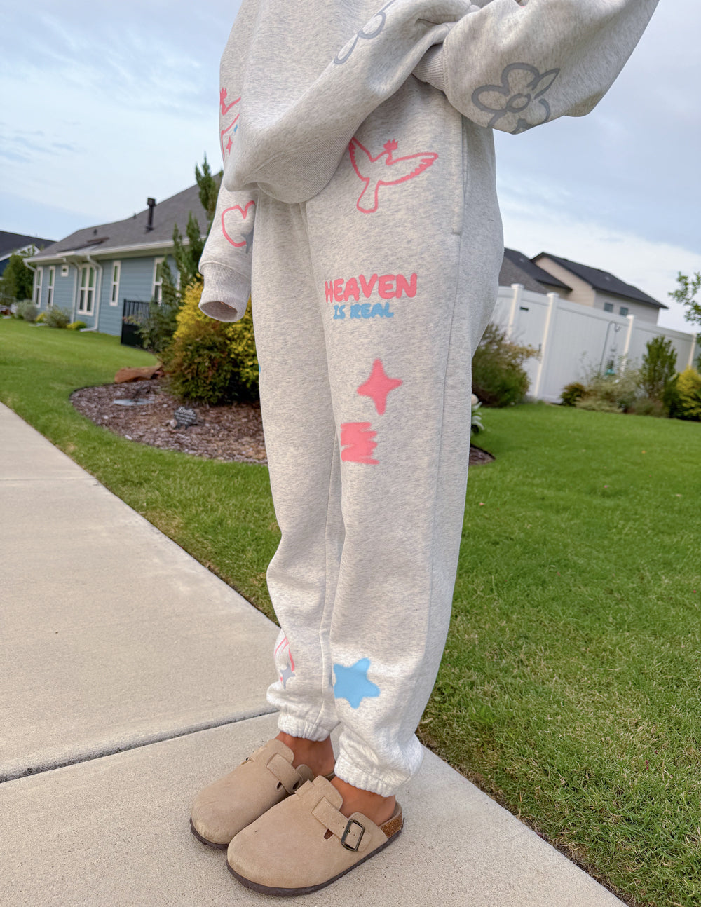Elevated Faith Heaven Is Real unisex sweatpant featuring a comfortable fit and printed design, ideal for casual wear.