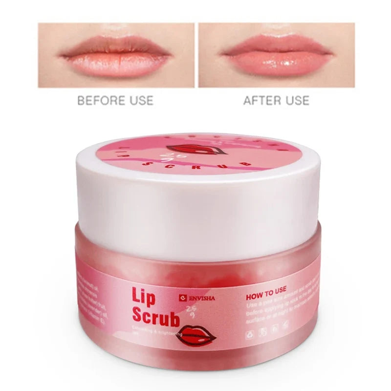Blushimmer Envisha Sugar Lip Scrub Cream with organic mint, moisturizing and exfoliating for smooth, nourished lips.