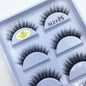 Set of five pairs of natural 3D mink false eyelashes by Blushimmer, ideal for makeup and beauty enhancement.