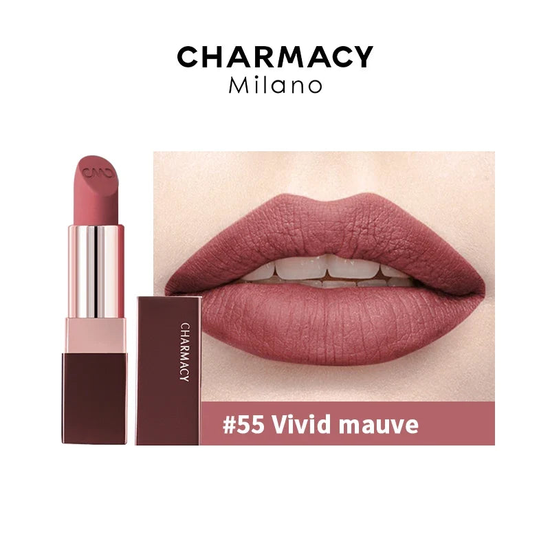 Blushimmer matte red velvet lipstick in sleek tube, natural and durable lipstick for women, perfect for easy, everyday lip makeup