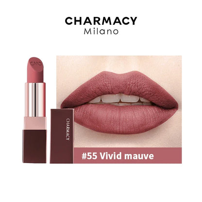 Blushimmer matte red velvet lipstick in sleek tube, natural and durable lipstick for women, perfect for easy, everyday lip makeup