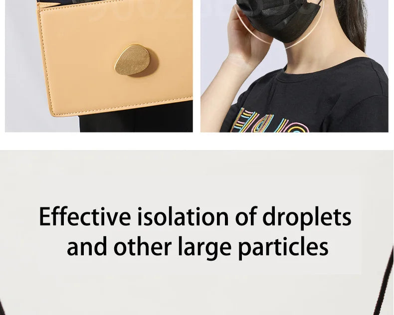 10-500Pcs Adults Mask Disposable individual Separate Package masque noir Anti-dust 3 Layer Ply Filter Black Mouth Face mask