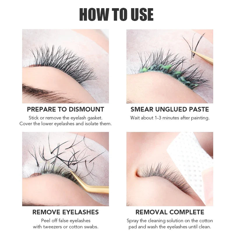 Blushimmer NATUHANA eyelash extension glue remover gel in a small jar, gentle plant-based formula for lash adhesive removal.
