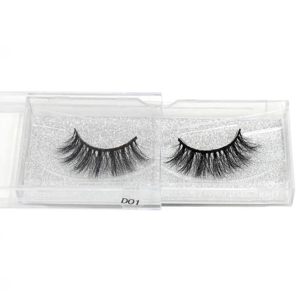 Blushimmer LEHUAMAO 5D Mink Hair false eyelashes with wispy, cross design, fluffy natural mink lashes, handmade eye makeup extension tool