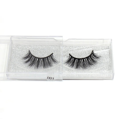 Blushimmer LEHUAMAO 5D Mink Hair false eyelashes with wispy, cross design, fluffy natural mink lashes, handmade eye makeup extension tool