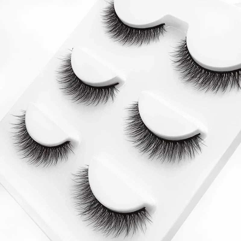 SHIDISHANGPIN 3 pairs 27 styles 3D Faux Mink Hair Soft False Eyelashes Fluffy Wispy Thick Fake Lash Handmade Eyelash Eye Makeup