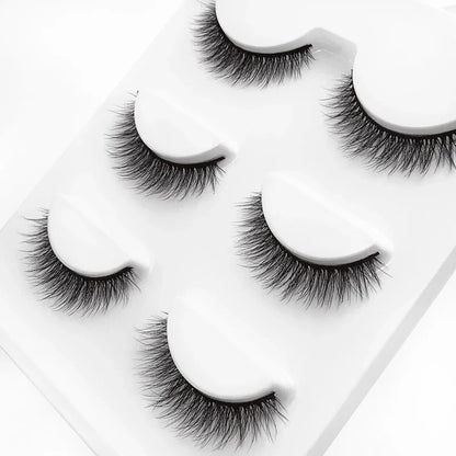 SHIDISHANGPIN 3 pairs 27 styles 3D Faux Mink Hair Soft False Eyelashes Fluffy Wispy Thick Fake Lash Handmade Eyelash Eye Makeup