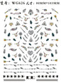 Nail Sticker Snake  Dragon Butterfly Black Multicolor Decals Nail Art Tattoo Slider Water Transfer Letter Nails Art Decoration