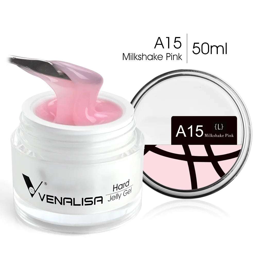 Blushimmer 50ml TPO Free Jelly Nail Extension Gel in clear natural color for French nail design, UV soak-off construction gel