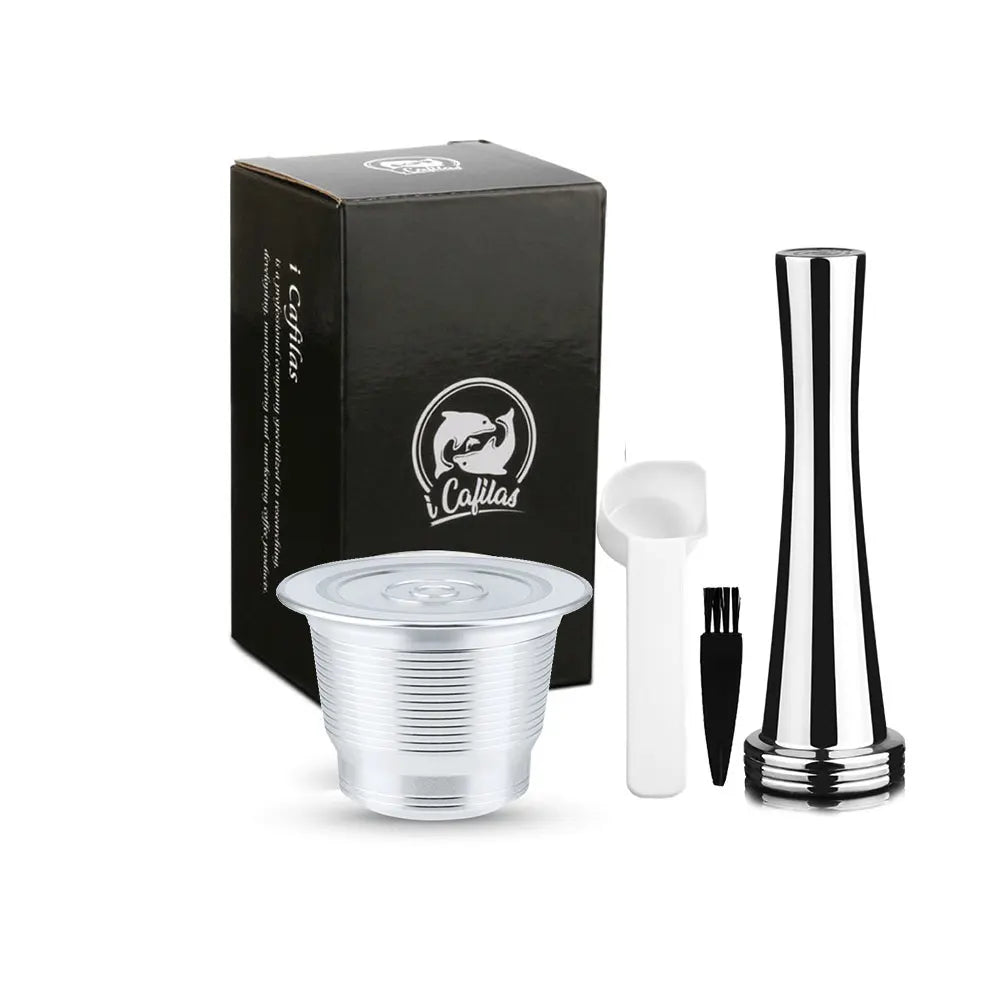 New icafilas for Nespresso Coffee Capsule Reusable Espresso Steel Coffee Pod Filters for Mini C30 D30 & Pixie Coffee Maker