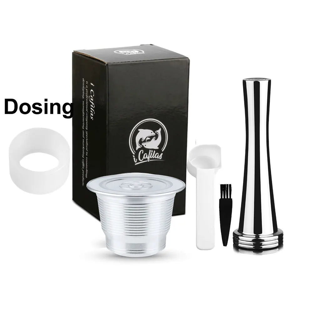 New icafilas for Nespresso Coffee Capsule Reusable Espresso Steel Coffee Pod Filters for Mini C30 D30 & Pixie Coffee Maker