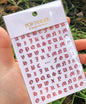 Black Old English font nail art stickers with alphabet letters, gothic style, for decorative nail transfers by Blushimmer.