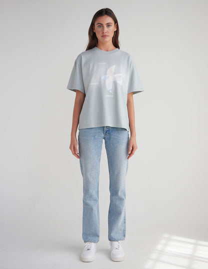 Elevated Faith His Love Endures Forever heavyweight T-shirt featuring a bold graphic design on soft, durable fabric.