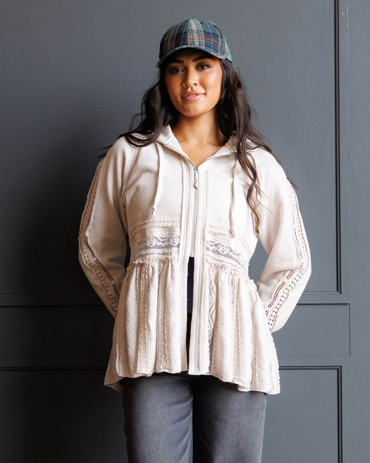 Downeast Hometown Hoodie, cozy outerwear in a comfortable fit, shown in a front view with a casual style.