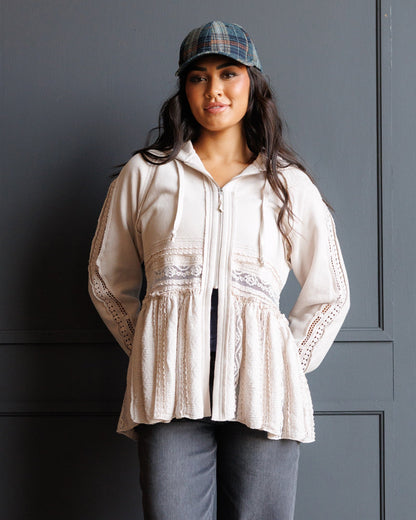 Downeast Hometown Hoodie, cozy outerwear in a comfortable fit, shown in a front view with a casual style.