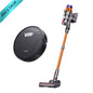 Honiture X7 cordless vacuum and G20 Pro robot vacuum cleaning bundle, showcasing both devices for home cleaning.