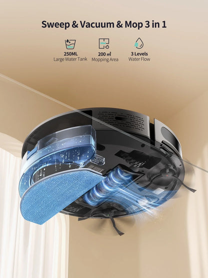 Honiture G20 Pro robot vacuum and X7 cordless vacuum cleaner, showcasing their sleek design and cleaning features.