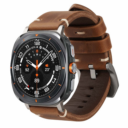 Robust Leather Strap R01 for Samsung Galaxy Watch Ultra, featuring Horween leather with a sleek, durable design.