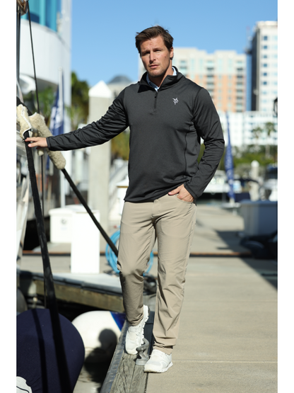 White Water Life Seaport Pants, casual men's pants with a relaxed fit and neutral color, displayed on a model.
