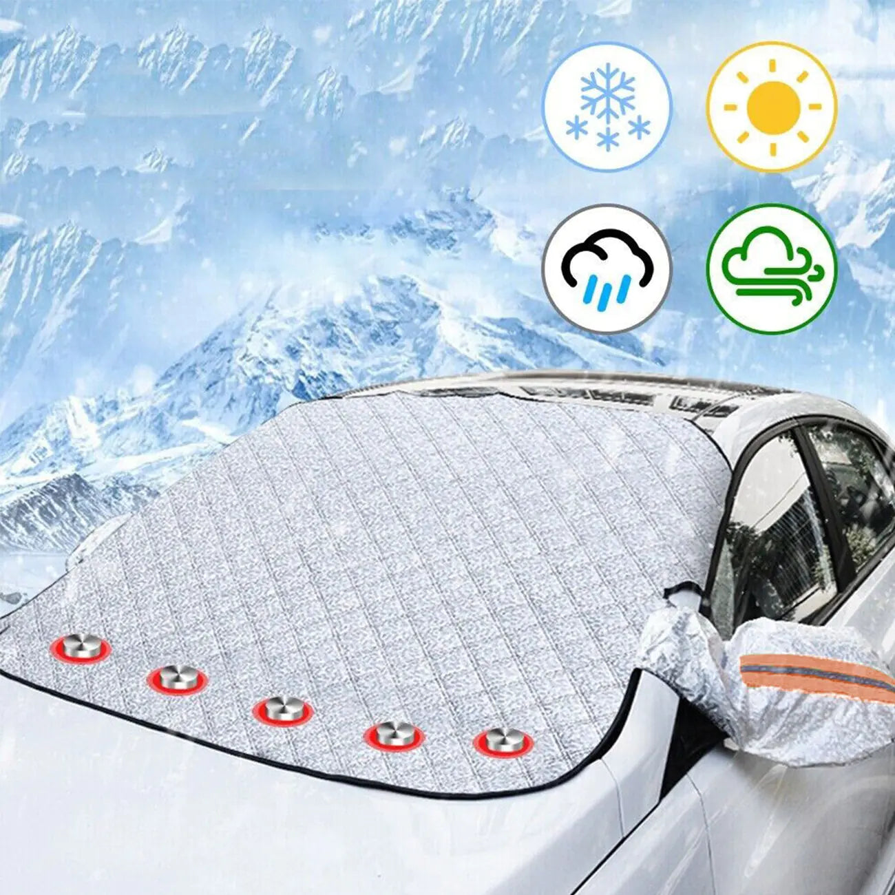 Car Windshield Magnetic Cover with 5 Magnets