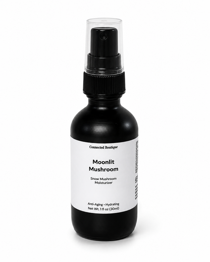 Snow Mushroom and Green Tea moisturizer in a jar, featuring natural ingredients and a soothing, moonlit-inspired design.