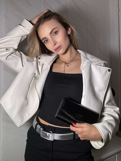Assure Fashion women's designer wallet with multiple card slots and a sleek black leather finish.