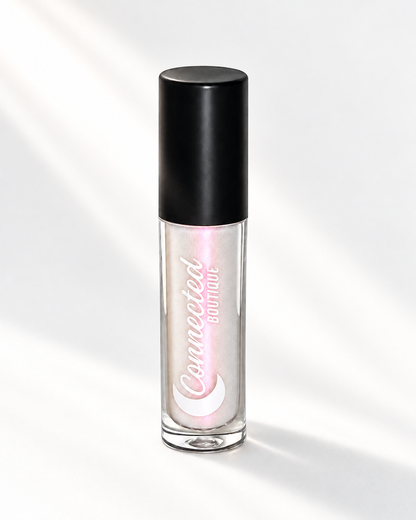 Pink chameleon cream highlighter and eyeshadow from Stellar by Connected Boutique, showcasing its shimmering, color-shifting makeup texture.