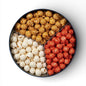 Junior Snacks Company holiday 2-gallon tins filled with assorted snack treats, decorated for festive celebration.