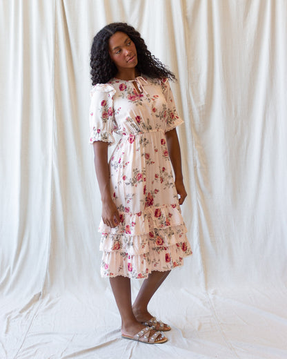Vintage Romance dress by Downeast, featuring a flowy fabric and lace details, perfect for romantic occasions.