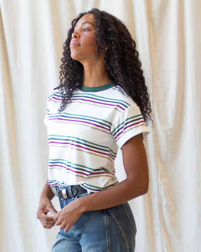 Downeast Fundamental Tee in soft fabric, displayed flat showing classic crew neck and casual fit, perfect for everyday wear.