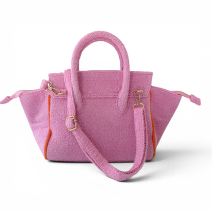 Beach Haus Cabana Tote Mini in Bubblegum, vibrant pink beach tote bag with handles and spacious interior for summer essentials.