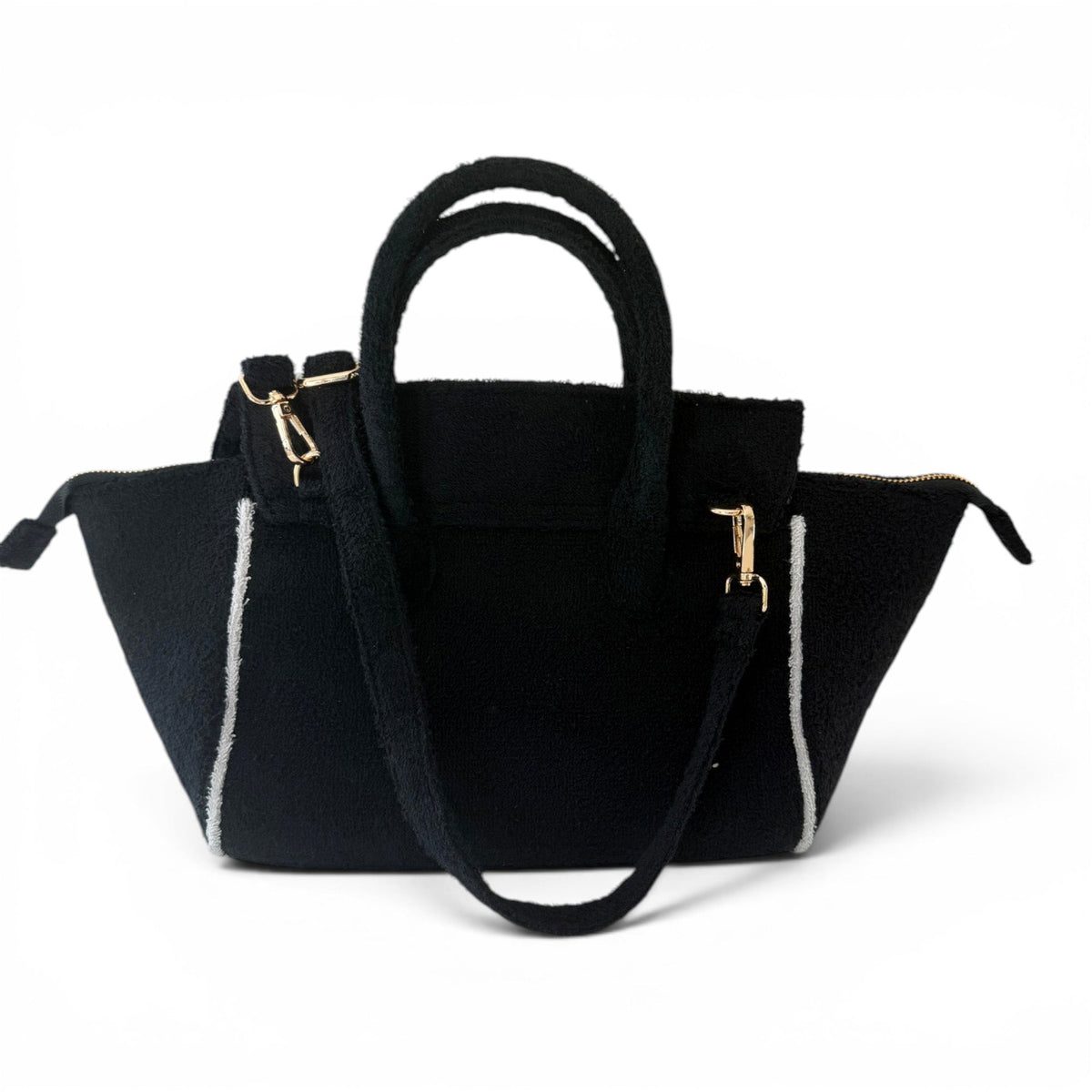 Black Cabana Tote Mini by BEACH HAUS, a stylish small beach bag with sturdy handles and spacious interior.