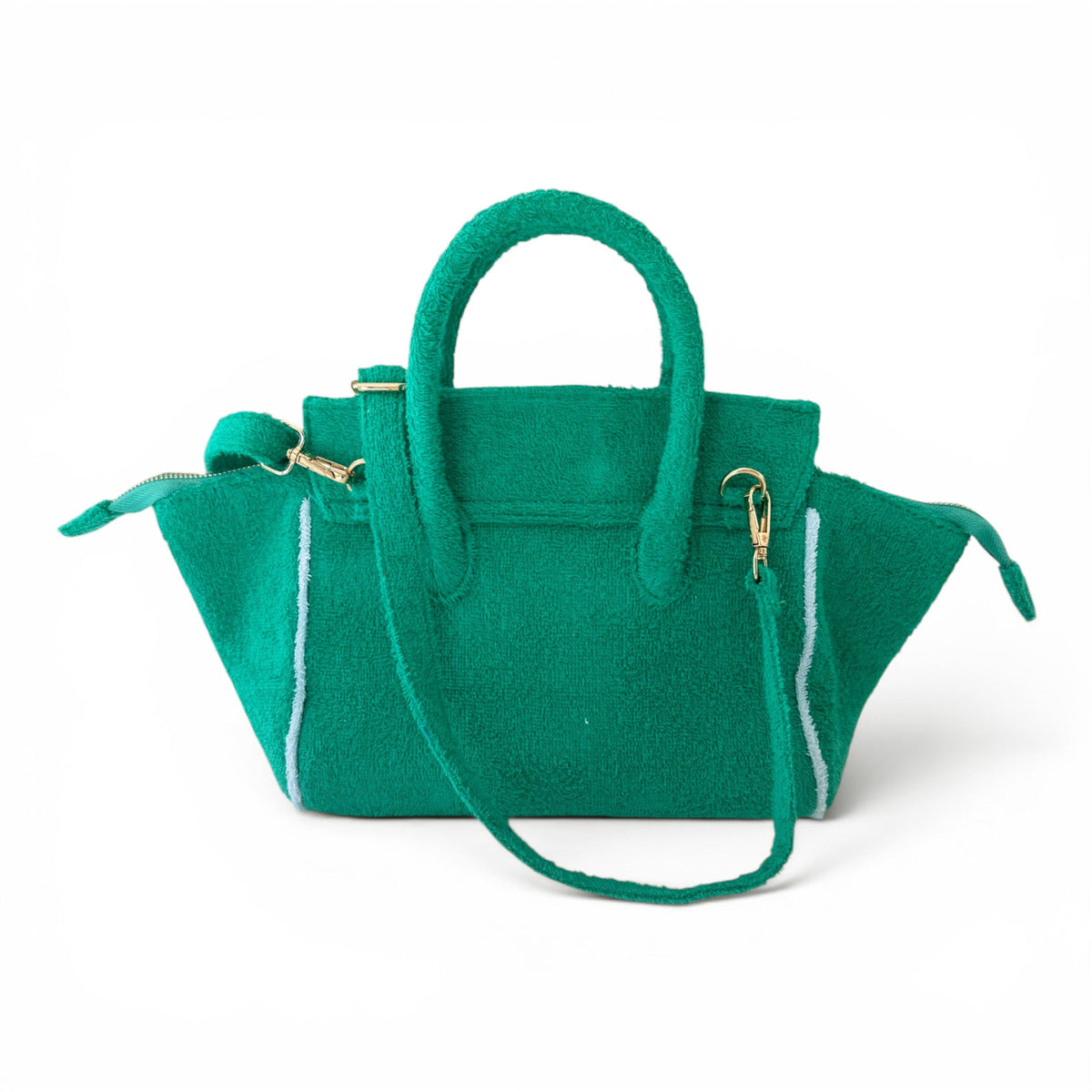 Kelly green Cabana Tote Mini by BEACH HAUS with woven design and sturdy handles, perfect for beach or casual outings.